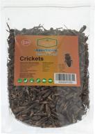 natural dried crickets: premium food for bearded dragons, wild birds, chicken, fish, and reptiles - 8 oz resealable bag - veterinary certified nutrition logo