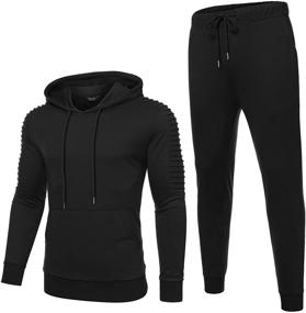 img 2 attached to COOFANDY Tracksuit Sweatsuit Jogging Athletic Men's Clothing in Active