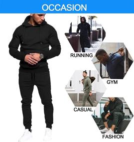 img 3 attached to COOFANDY Tracksuit Sweatsuit Jogging Athletic Men's Clothing in Active