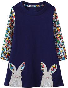 img 4 attached to HILEELANG Christmas Reindeer Dresses for Toddler Girls
