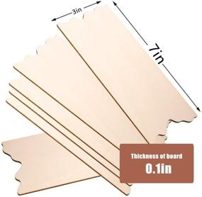 img 3 attached to 🪵 WYKOO 24 Pieces Unfinished Rectangles Hanging Wood Sign Blanks - Versatile Decorative Wooden Pieces for Christmas DIY and Craft Projects - 7 x 3 x 0.1 inch