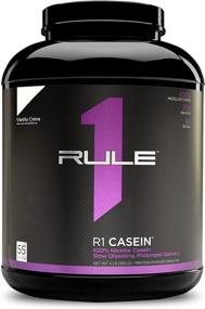 img 4 attached to 🍦 Rule One Proteins, R1 Casein - Vanilla Crème: High-Quality Slow-Release Micellar Casein for Optimal Muscle Nourishment - 4lbs, 55 Servings