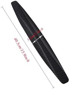 img 1 attached to 🚘 Carbon Fiber Universal Car Front Rear Bumper Guard Protector - Youngine Anti-collision Strip Sticker with Anti-rub Edge Lip