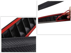 img 2 attached to 🚘 Carbon Fiber Universal Car Front Rear Bumper Guard Protector - Youngine Anti-collision Strip Sticker with Anti-rub Edge Lip
