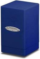 blue satin tower deck box by ultra pro logo