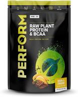 vivo life perform vegan protein powder - banana & cinnamon 🍌 flavor, 26 servings - 988g, bcaa pea & hemp blend plant-based protein shake logo