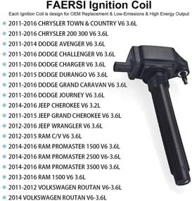 img 3 attached to Набор из 6 зажигательных катушек FAERSI для моделей JEEP и Chrysler 3.6L V6 2011-2016 - Совместим с Town & Country, 300, Avenger, Challenger, Durango, Grand Caravan, Journey, Grand Cherokee - UF648 C1791