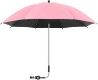 ☂️ discover the ultimate pink waterproof wheelchair umbrella: universal and rotatable logo