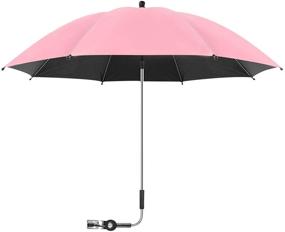 img 4 attached to ☂️ Discover the Ultimate Pink Waterproof Wheelchair Umbrella: Universal and Rotatable
