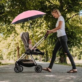 img 1 attached to ☂️ Discover the Ultimate Pink Waterproof Wheelchair Umbrella: Universal and Rotatable