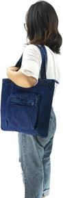 img 3 attached to Stylish Light Blue Yunzh Shoulder Handbag: Perfect for Women's Shopping Needs!