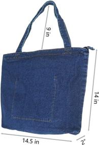 img 1 attached to Stylish Light Blue Yunzh Shoulder Handbag: Perfect for Women's Shopping Needs!