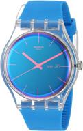 🕑 силиконовый ремешок swatch transformation blue: стильные и повседневные часы (модель: suok711) логотип