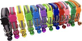 img 3 attached to 🐱 PACCOMFET - 12 Pcs Reflective Nylon Breakaway Cat Collar with Bell, Multicolor - Safe, Durable, and SEO-Friendly