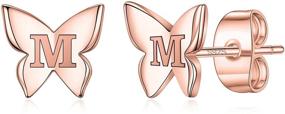 img 4 attached to Butterfly Earrings Sterling Hypoallergenic Friendship