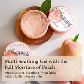 img 3 attached to 🍑 SKINFOOD Peach Jelly Soothing Gel - 10.14 oz (300ml) - 90% Peach Face & Body Moisturizing Gel - Refreshing and Vitalizing without Stickiness - Aloe Vera Gel for Face and Body - Soothing Aloe Vera Gel