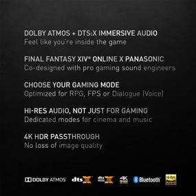 img 3 attached to 🎮 Revamp Your Gaming Experience with the Panasonic SoundSlayer Soundbar: Final Fantasy XIV Online Edition, Dolby Atmos Gaming Speakers for PC & Home Theater, Built-in Subwoofer – SC-HTB01PP (Black)