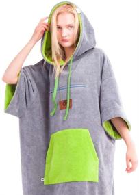 img 4 attached to CULTHOOD Changing Towel Poncho Pocket Sports & Fitness for Water Sports
