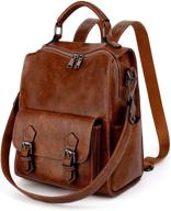 marggage leather backpack convertible shoulder logo