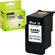 🖨️ high-quality greencycle remanufactured ink cartridge for canon pg-240xl - compatible with pixma mg series & mx series printers (black, 1 pack) logo