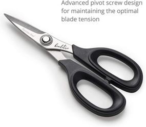 img 3 attached to 🧵 Beaditive 6-Inch Sewing Scissors - Stainless Steel Fabric Scissors for Easy Cloth Cutting & Quilting - Professional Craft Tailor & Dressmaker Shears with Serrated Blade - Comfortable Grip – Black