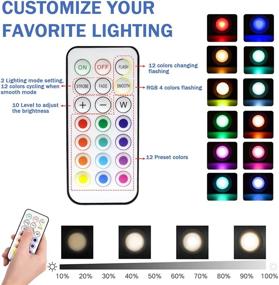 img 1 attached to Wireless RGB LED Spot Light with Remote, Battery Operated Accent Lights, Dimmable Art Light with Rotatable Head & Timer - Perfect for Artwork, Painting, Statues (Pack of 2)