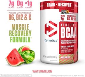 img 3 attached to 🍉 Dymatize Athlete's BCAA Watermelon Supplement - Boost Performance with Amino Acids (10.58 oz)