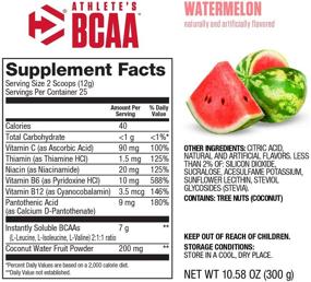 img 2 attached to 🍉 Dymatize Athlete's BCAA Watermelon Supplement - Boost Performance with Amino Acids (10.58 oz)