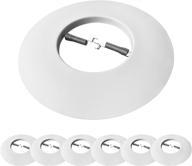 🔆 [6-pack] procuru 6-inch open metal ring trim for recessed can lights - br30, par30, led, incandescent, cfl, halogen compatible (white, pack of 6) логотип