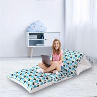 🐠 floor lounger cover with anti-slippery & super soft pillow-bed – great for slumber parties & happy floor cushion time, fish design logo