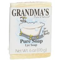 🧼 grandma's pure lye soap bar, gentle unscented cleanser for face & body - no detergents, dyes, or fragrances, pack of 2 - 60018 logo