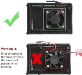 img 1 attached to 🔥 GeeekPi Raspberry Pi 4 Case with Cooling Fan & Heatsink Combo for Model B: Enhanced Cooling Performance