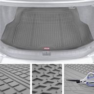 🚗 motor trend premium flextough all-protection cargo mat liner with traction grips and fresh design - heavy duty trimmable trunk liner for car truck suv, gray (db220-b2) logo