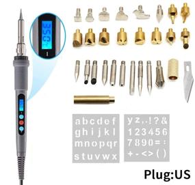 img 3 attached to 🔥 Professional Wood Burning Kit: 42PCS 60W Woodburning Tool with Soldering Iron and Adjustable Temperature Pyrography Pen – Perfect for Embossing, Carving, and Soldering (Black)