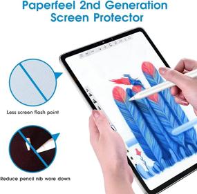 img 2 attached to 📱 2 Pack Paperfeel Screen Protector for iPad Pro 12.9 (2021/2020/2018) - Anti-Glare PET Film with Easy Installation Kit