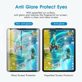 img 1 attached to 📱 2 Pack Paperfeel Screen Protector for iPad Pro 12.9 (2021/2020/2018) - Anti-Glare PET Film with Easy Installation Kit