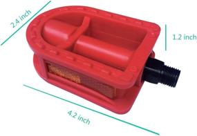 img 1 attached to 🚲 N3od3er Kid's Bike Pedal 1/2-Inch, Red Resin Spindle Pedals for 12'' and 14'' Bicycles