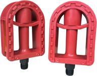 🚲 n3od3er kid's bike pedal 1/2-inch, red resin spindle pedals for 12'' and 14'' bicycles logo