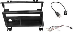 img 1 attached to 🚘 Dynavin Double DIN Stereo Dash Kit with Single Row Style HVAC Relocation Bracket for BMW 3-Series (1998-2006)