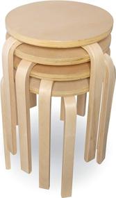 img 1 attached to 🪑 Linon Home Decor Stacking Stool, Natural - 17.13'' x 17.13'' x 17.72''- Improve your SEO!