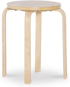 img 4 attached to 🪑 Linon Home Decor Stacking Stool, Natural - 17.13'' x 17.13'' x 17.72''- Improve your SEO!