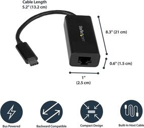 img 3 attached to 🌐 StarTech.com USB C to Gigabit Ethernet Adapter - Black - USB 3.1 to RJ45 LAN Network Adapter - USB Type C to Ethernet (US1GC30B) - Limited stock - Explore the alternative US1GC301AUW