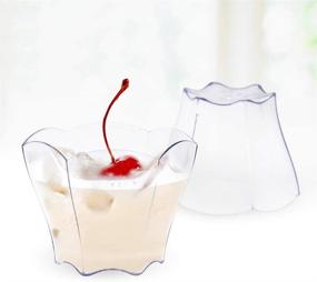 img 1 attached to 🍮 Kingrol 100 Count Mini Dessert Cups with Spoons, 2.3 oz. Disposable Clear Bowls for Mousse, Puddings, Appetizers, Sauces – Enhance Your Culinary Delights Seamlessly