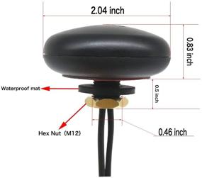 img 2 attached to 📡 Outdoor Screw Mount Combo Mimo Antenna 3.5dbi with Dual SMA Male Connector, 9.8ft RG174 Coaxial Cable - 2G 3G 4G LTE Antenna with BD GSM GPS Combined Antennas