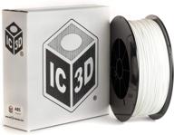 ic3d white 3mm printer filament logo