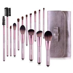 img 4 attached to 💄 NEVSETPO Deluxe Makeup Brushes Set - 15-Piece Professional Synthetic Brushes for Perfect Blending, Concealing, and Accentuating Lips, Eyes & Face. Includes Travel Pouch - Ideal Makeup Gift for Women and Girls (Purple)