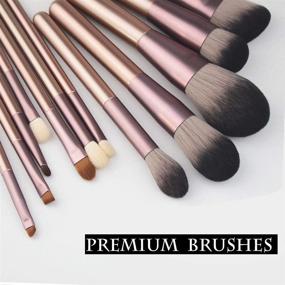 img 3 attached to 💄 NEVSETPO Deluxe Makeup Brushes Set - 15-Piece Professional Synthetic Brushes for Perfect Blending, Concealing, and Accentuating Lips, Eyes & Face. Includes Travel Pouch - Ideal Makeup Gift for Women and Girls (Purple)