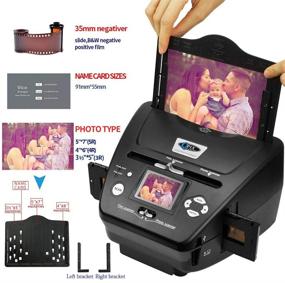 img 2 attached to 📸 High Resolution 16MP Digital Film & Photo Scanner with 2.4-inch LCD Screen - 4 in 1 Converter for 35mm/135 Slides, Negatives, Film, Photos, and Name Cards - Save to Digital Files - Black