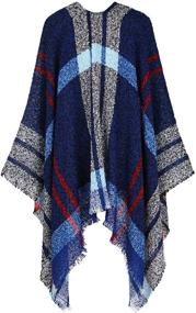 img 2 attached to 🧣 VIMPUNEC Buffalo Pashmina Knitting Cardigan: Stylish Women's Accessories for Scarves & Wraps