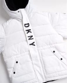 img 1 attached to DKNY Boys Winter Coat Windbreaker: A Stylish Addition to Boys' Clothing for Jackets & Coats